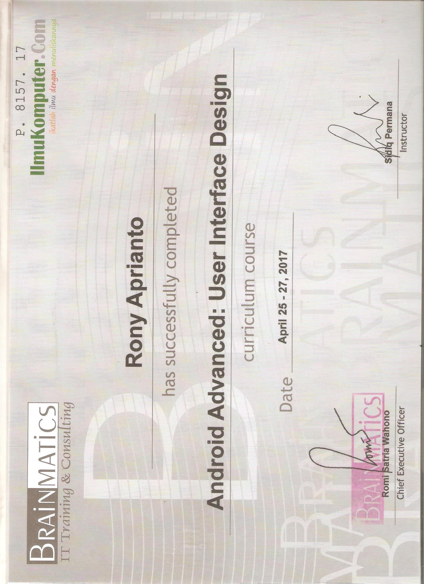 Android Advanced: User Interface Design