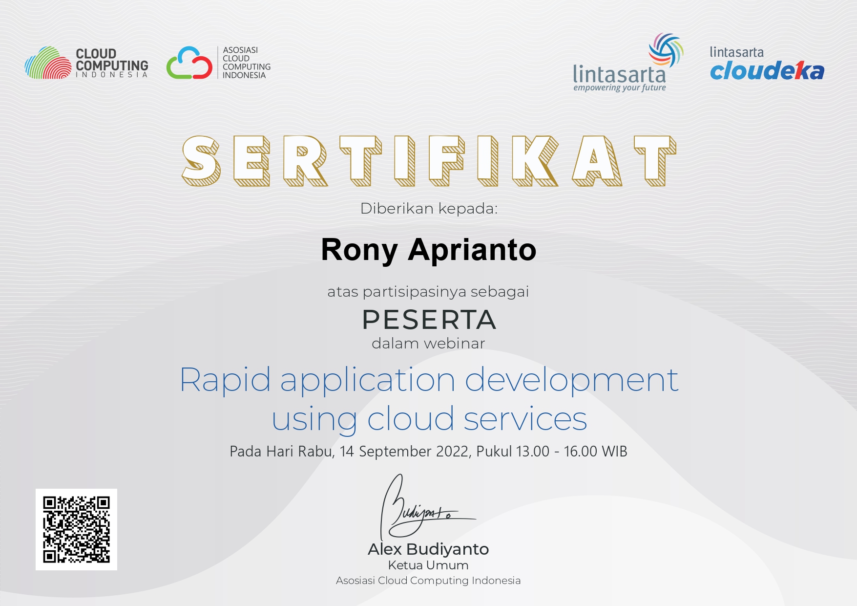 Rapid Application Development Using Cloud Services